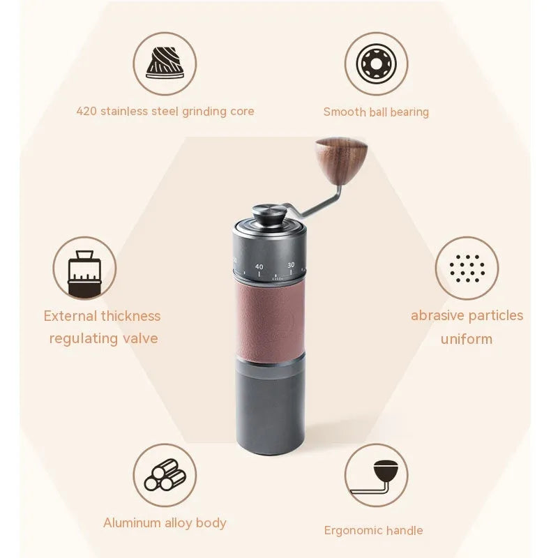 Hand-cranking Grinder Seven-star Manual Portable Camping Grinding Appliance - Bellarte Enchanté Hand-cranking Grinder Seven-star Manual Portable Camping Grinding Appliance